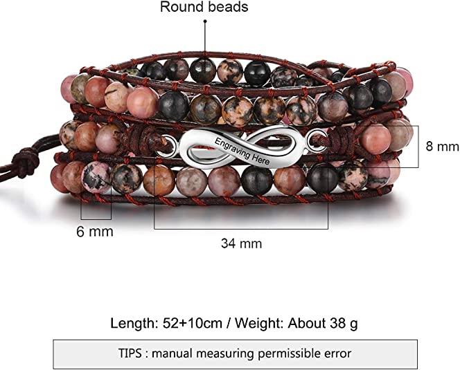 Persomalized Round Beads Bracelet