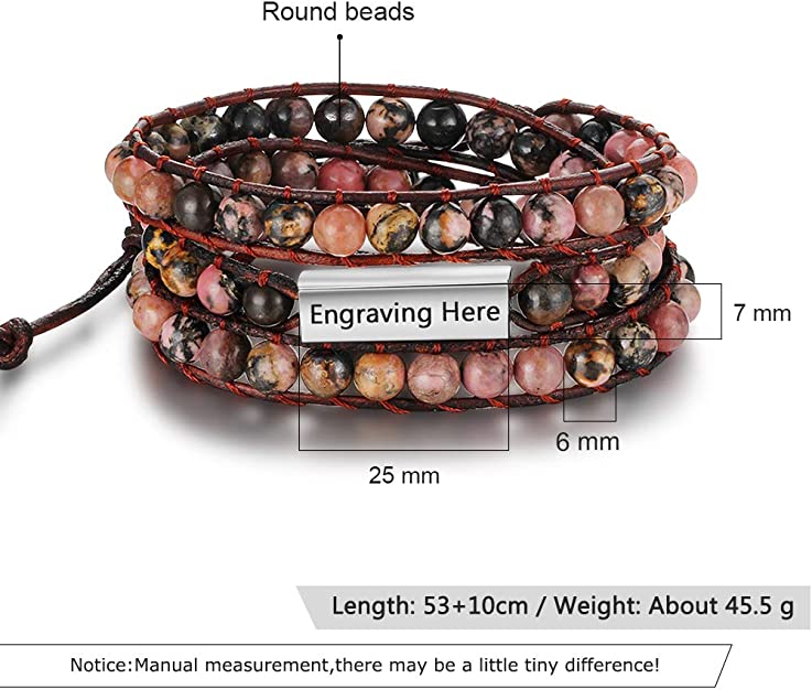 Persomalized Round Beads Bracelet