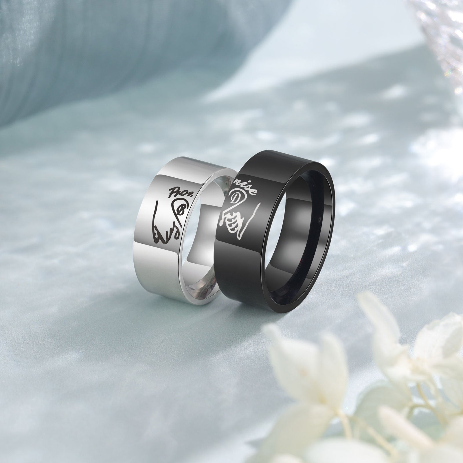 Custom Stainless Steel Couple Ring