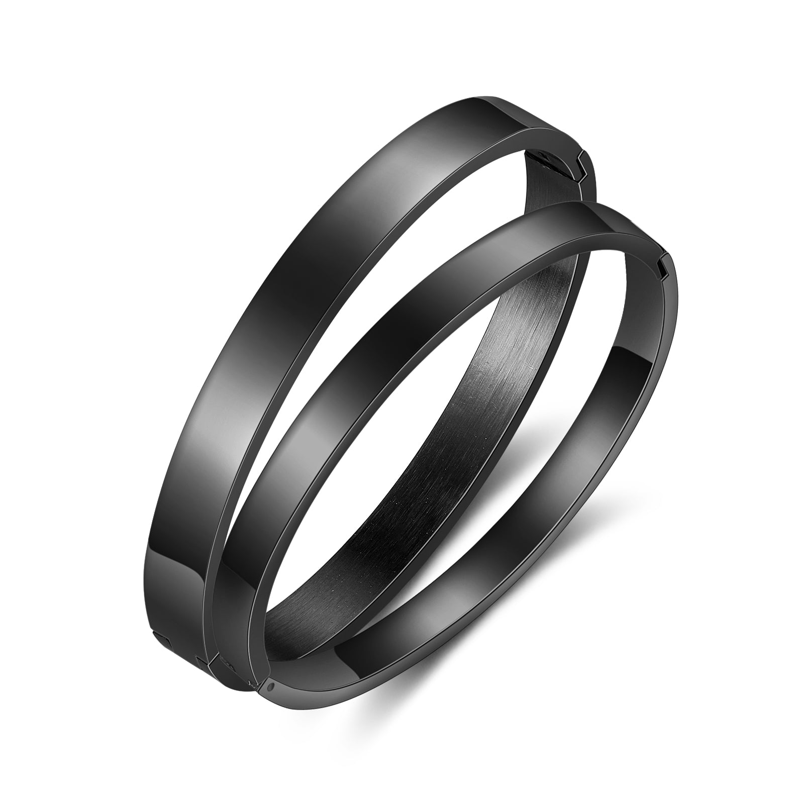 anniversary keychain black interlocking rings; personalized couple bracelet style