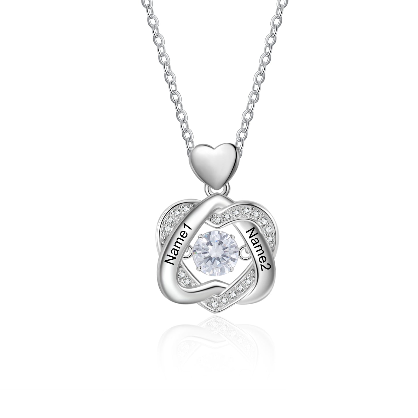 Personalized Love Heart Necklace with photo inside