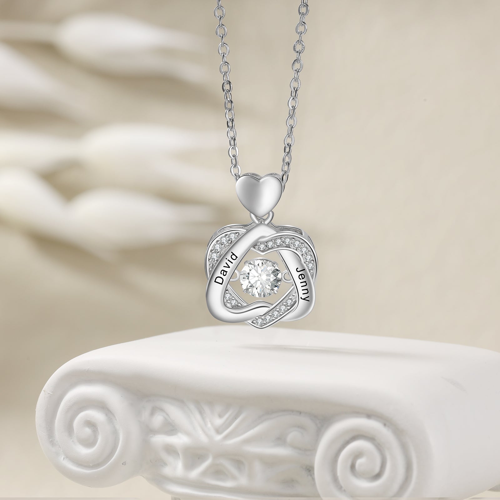 Personalized Love Heart Necklace with photo inside