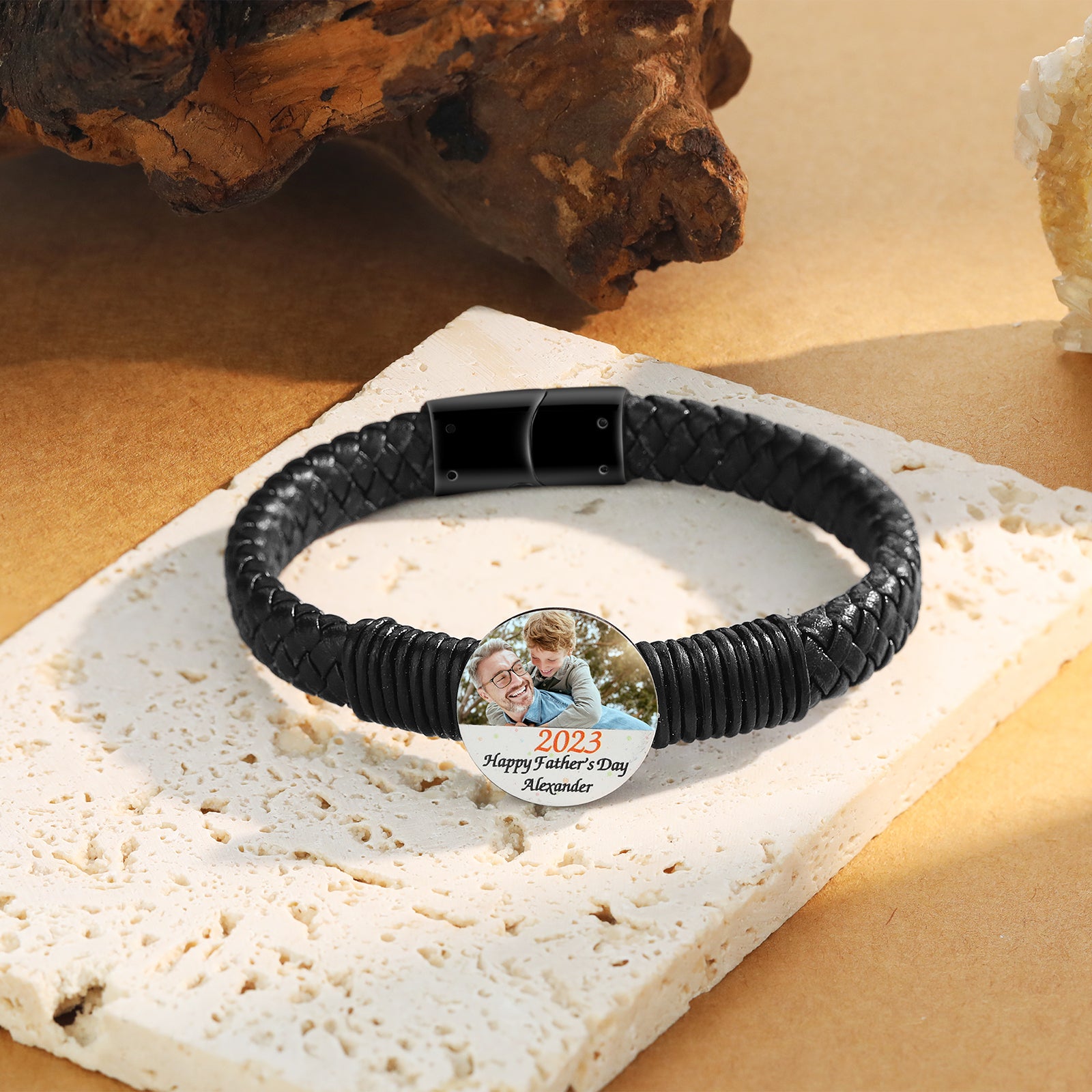 Custom Photo Leather Bracelet