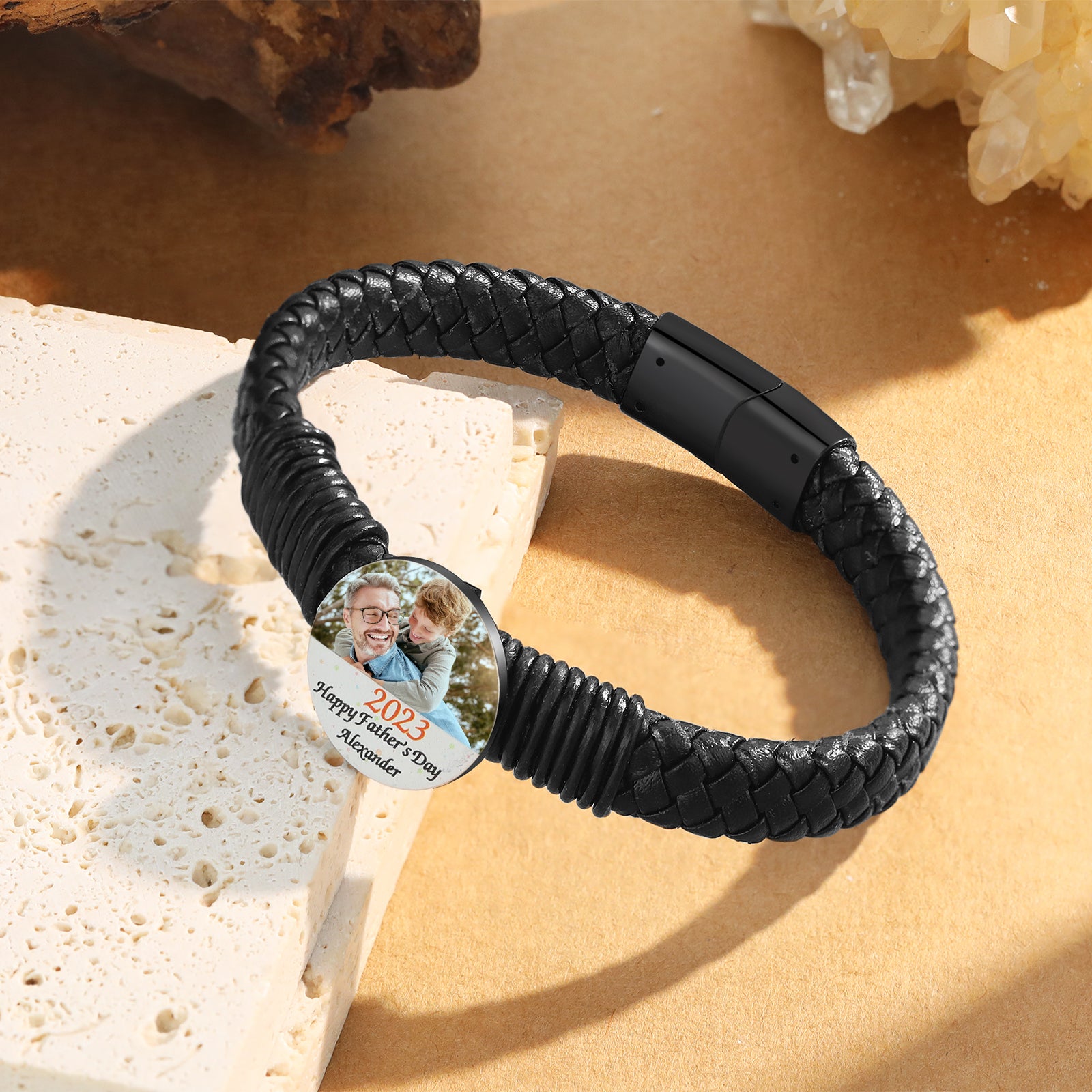 Custom Photo Leather Bracelet