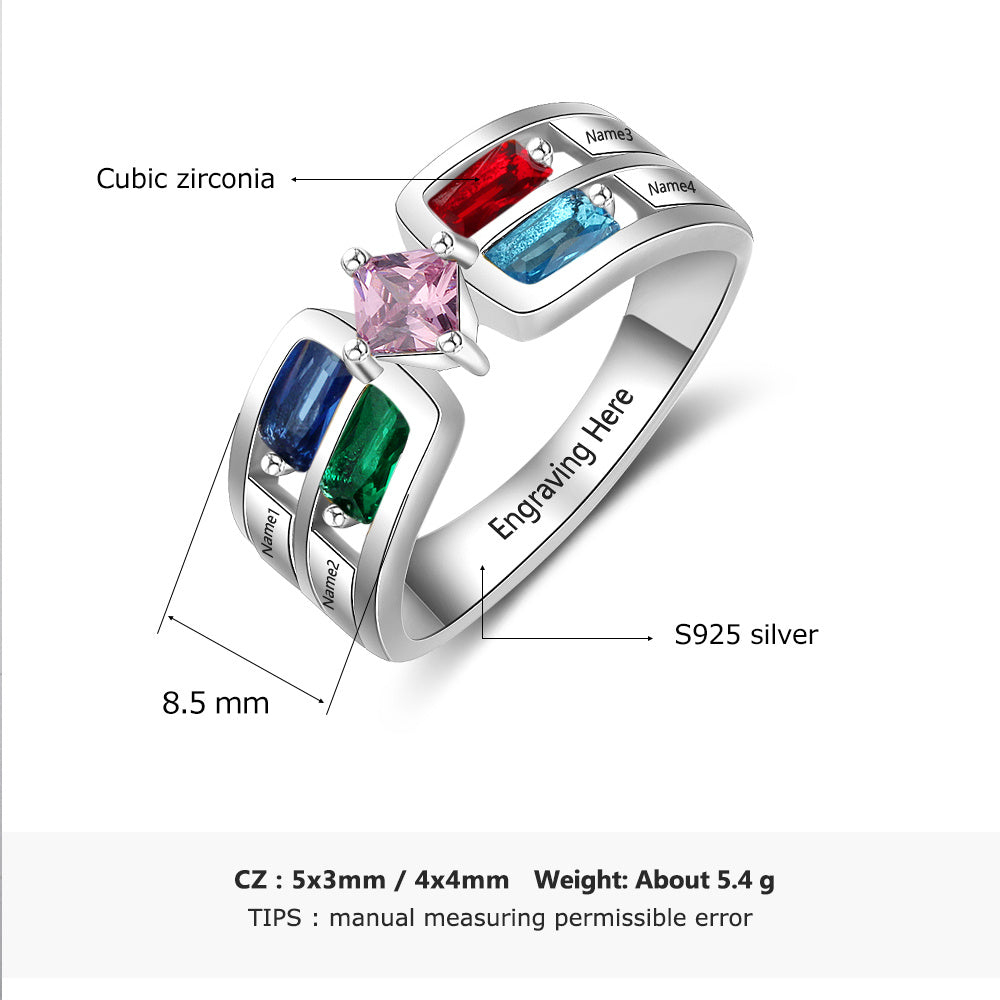 925 Sterling Silver Birthstone Rings