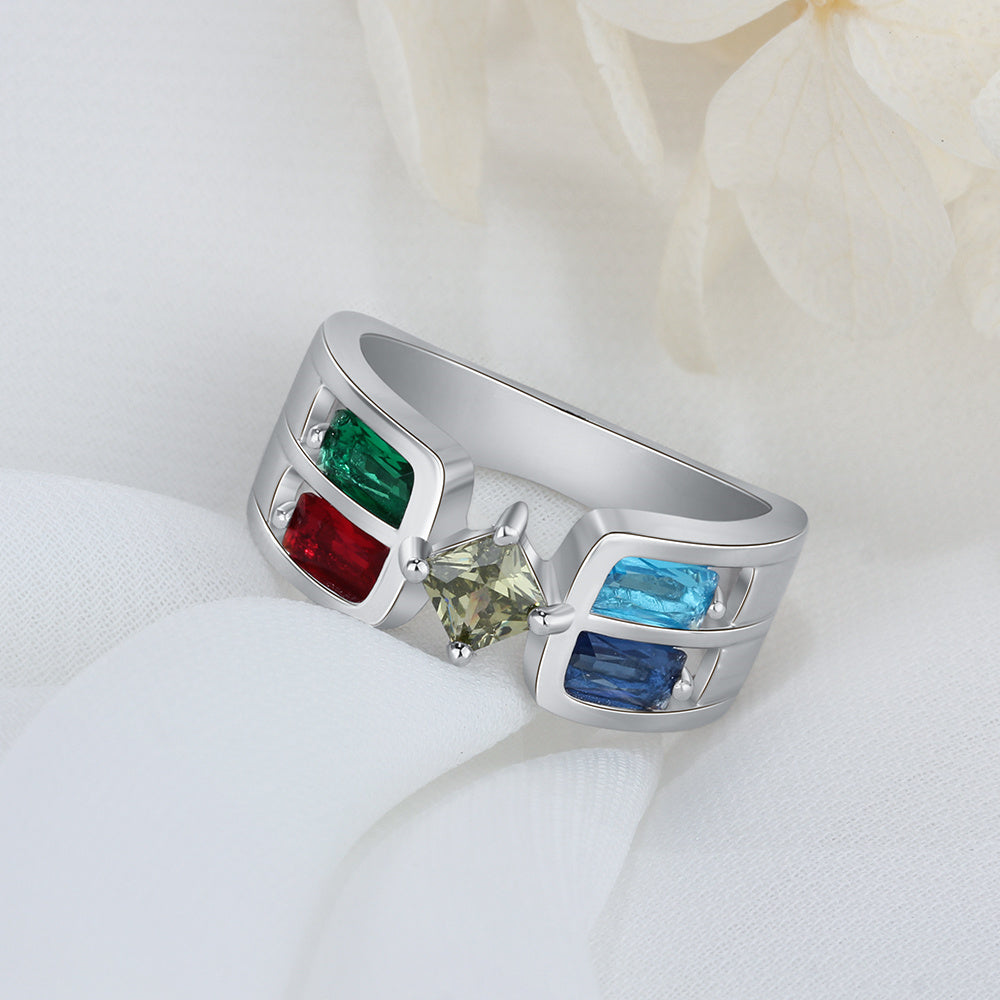 925 Sterling Silver Birthstone Rings