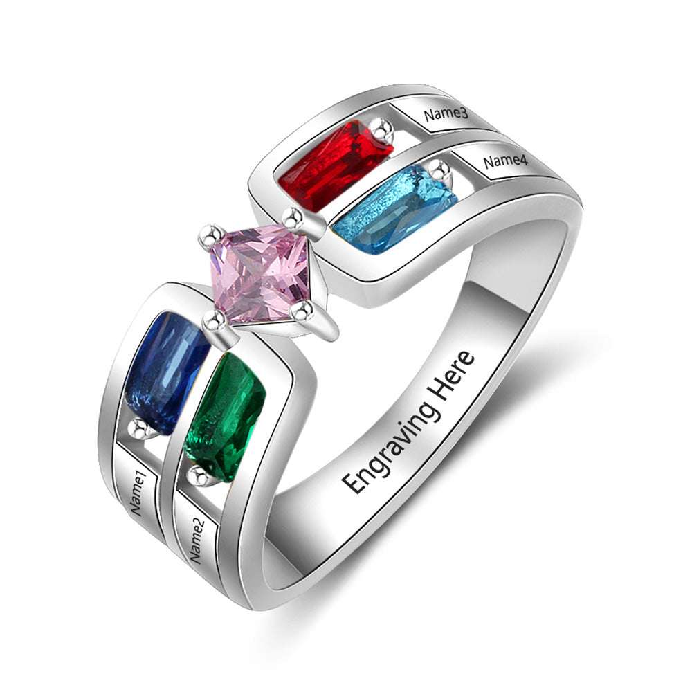 925 Sterling Silver Birthstone Rings