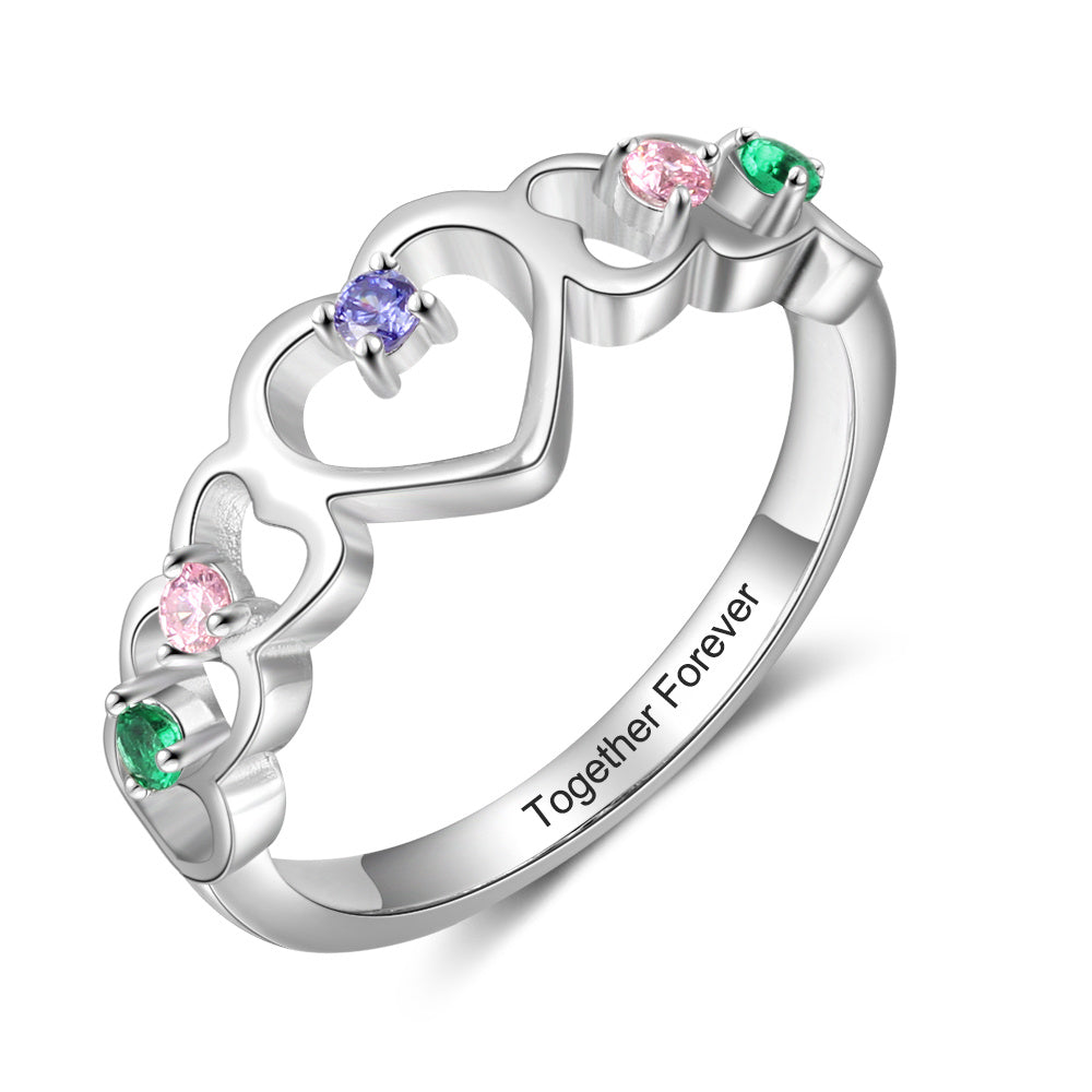 S925 Personalized Name Cubic Zircon Rings