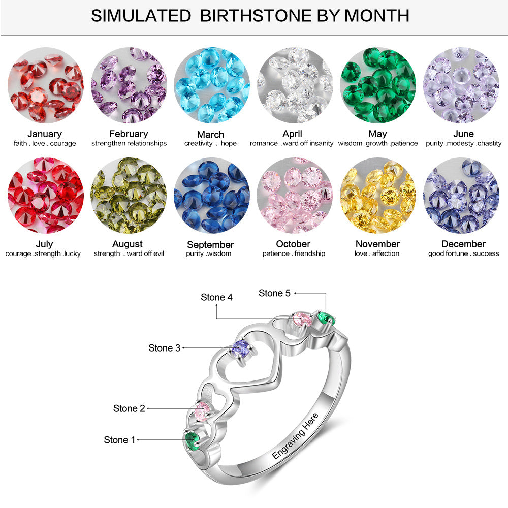 S925 Personalized Name Cubic Zircon Rings
