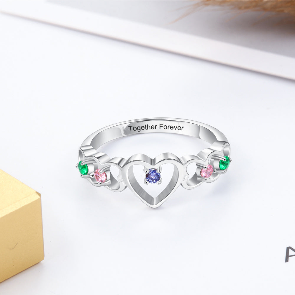 S925 Personalized Name Cubic Zircon Rings
