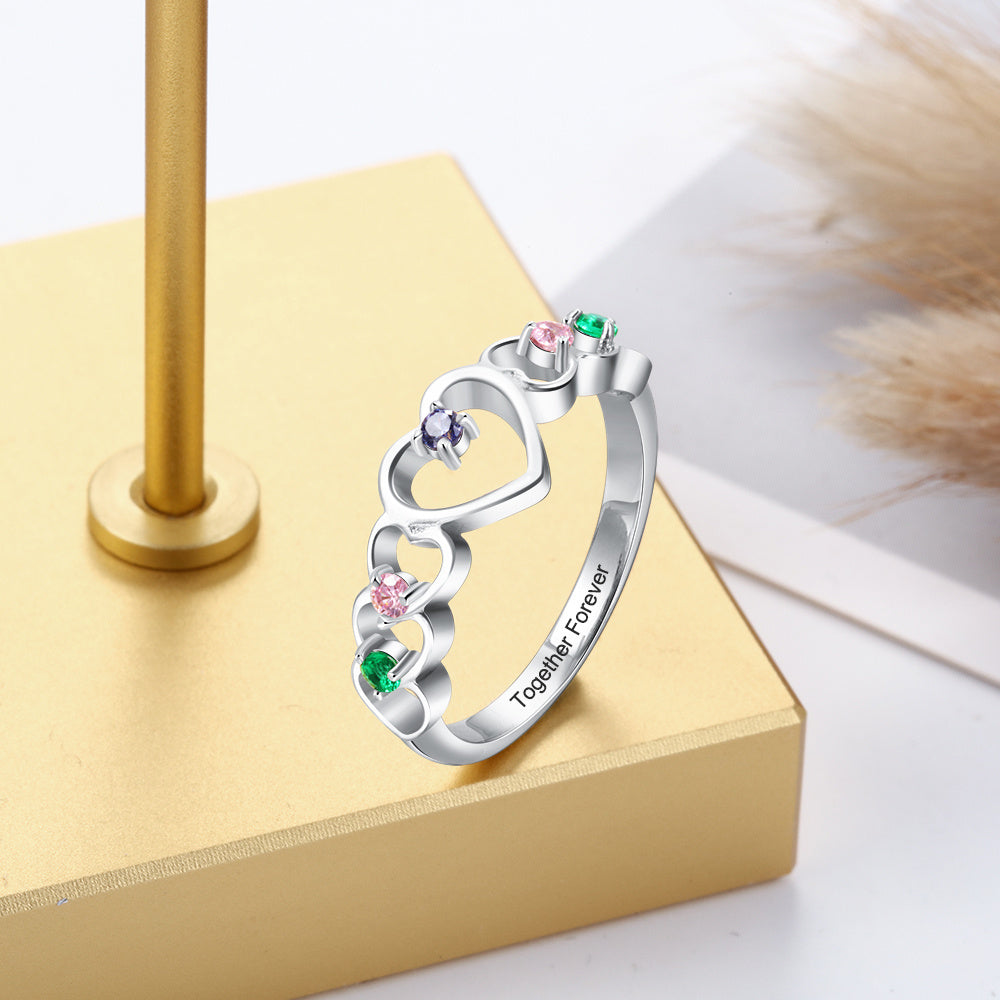 S925 Personalized Name Cubic Zircon Rings