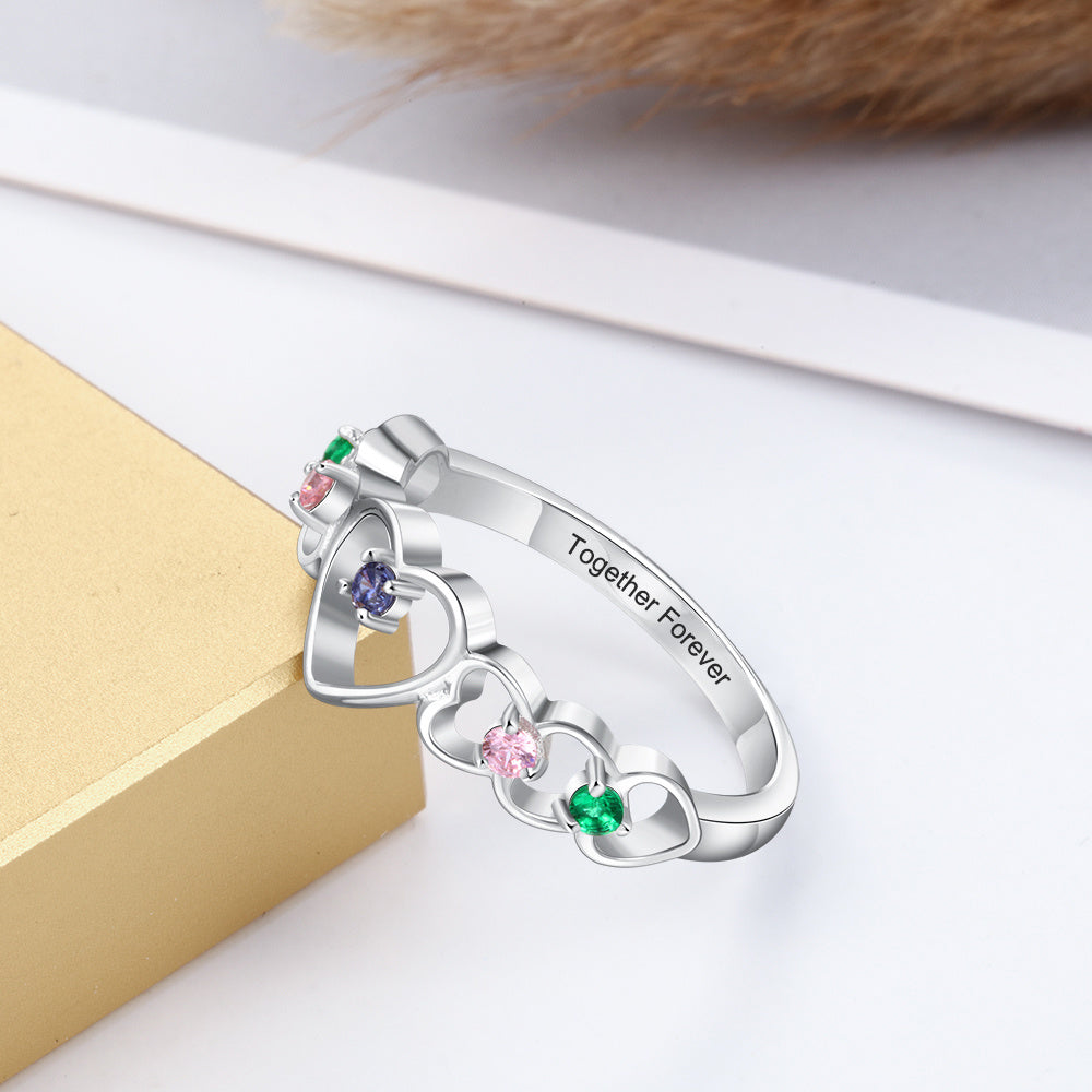 S925 Personalized Name Cubic Zircon Rings