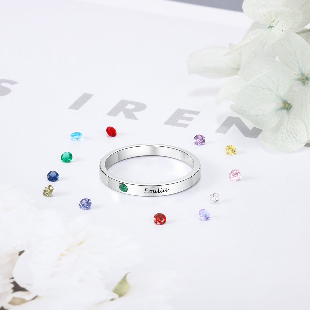 Custom Rhodium Plated CZ Ring