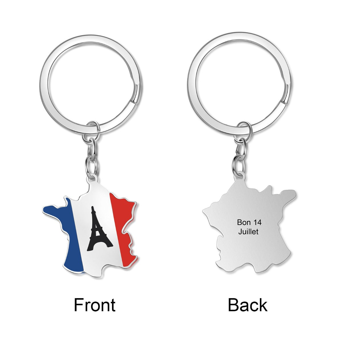 Personalized Stainless Steel Custom Map Keychain