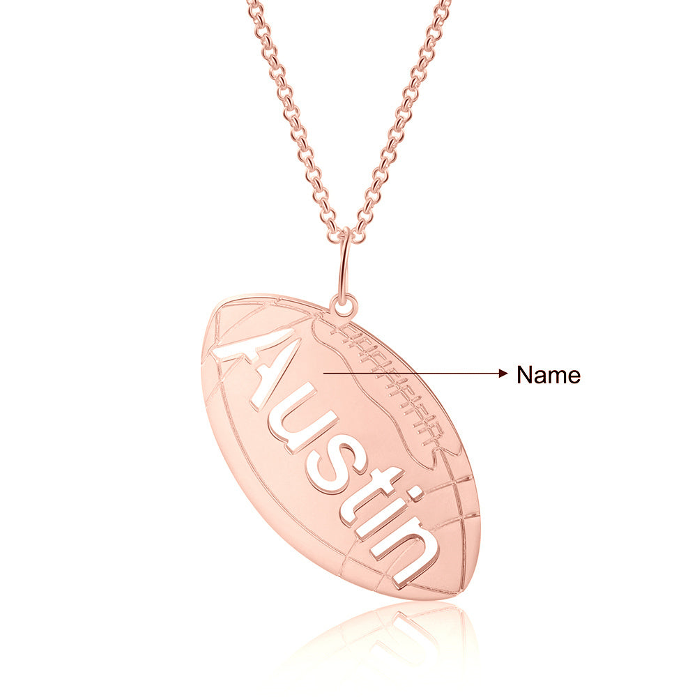 Personalized Football Name Necklace