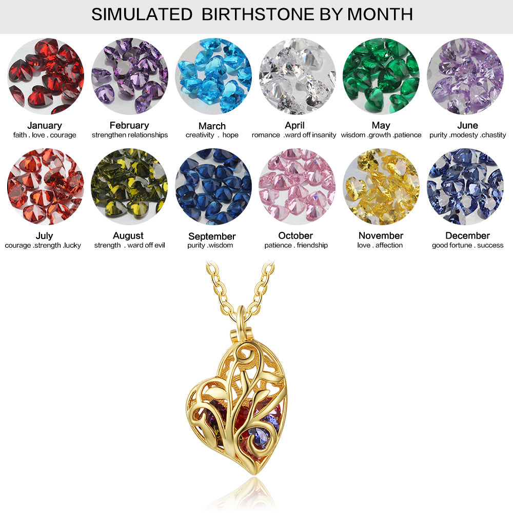 Fashion 925 Silver Birthstone Necklace