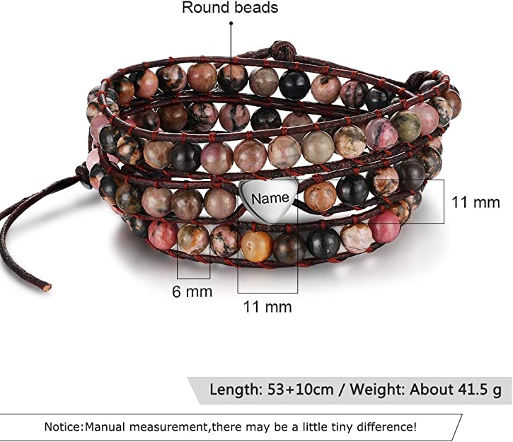 Persomalized Round Beads Bracelet