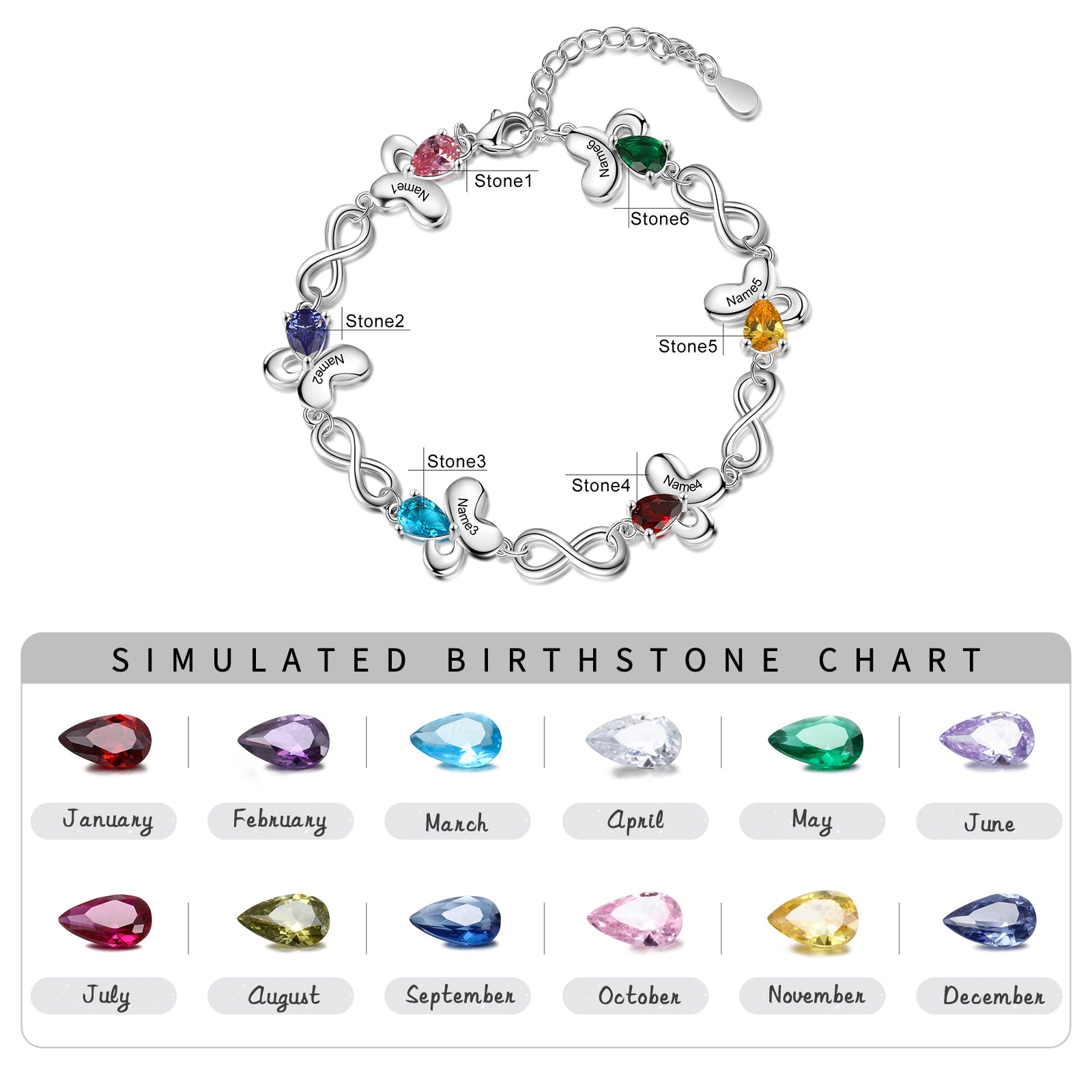 Butterfly Infinity CZ Bracelets