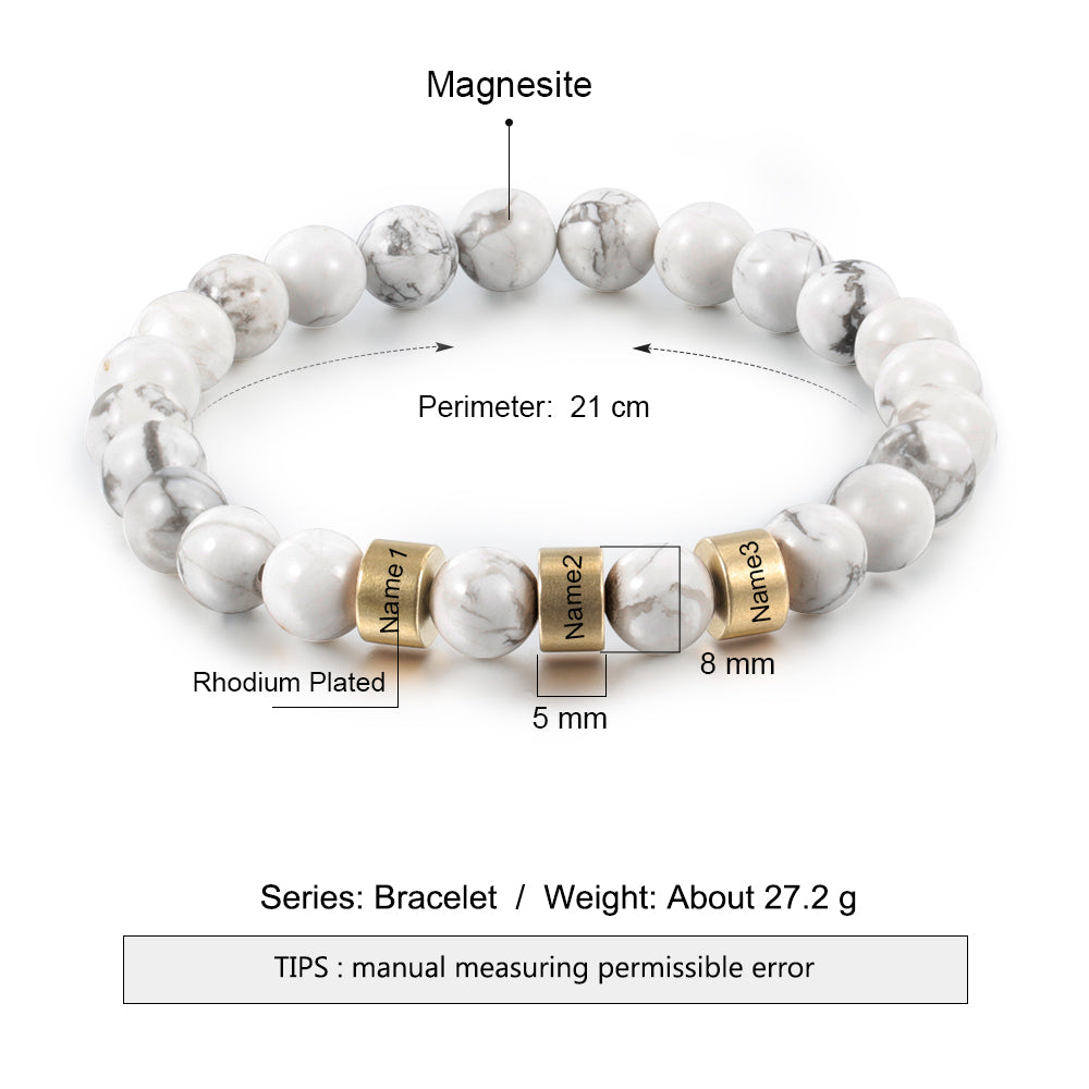 Personalized Natural Stone Bracelets