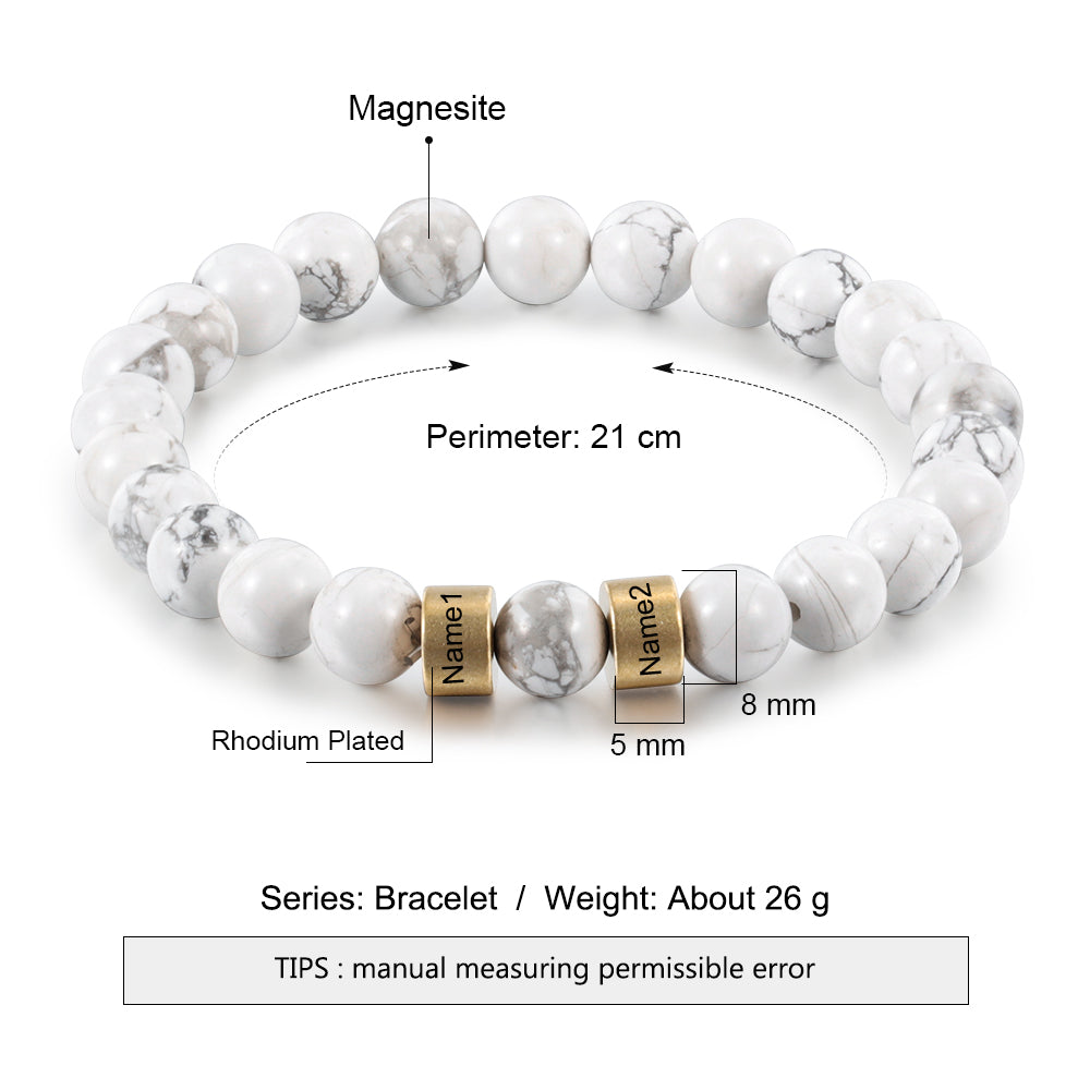 Personalized Natural Stone Bracelets