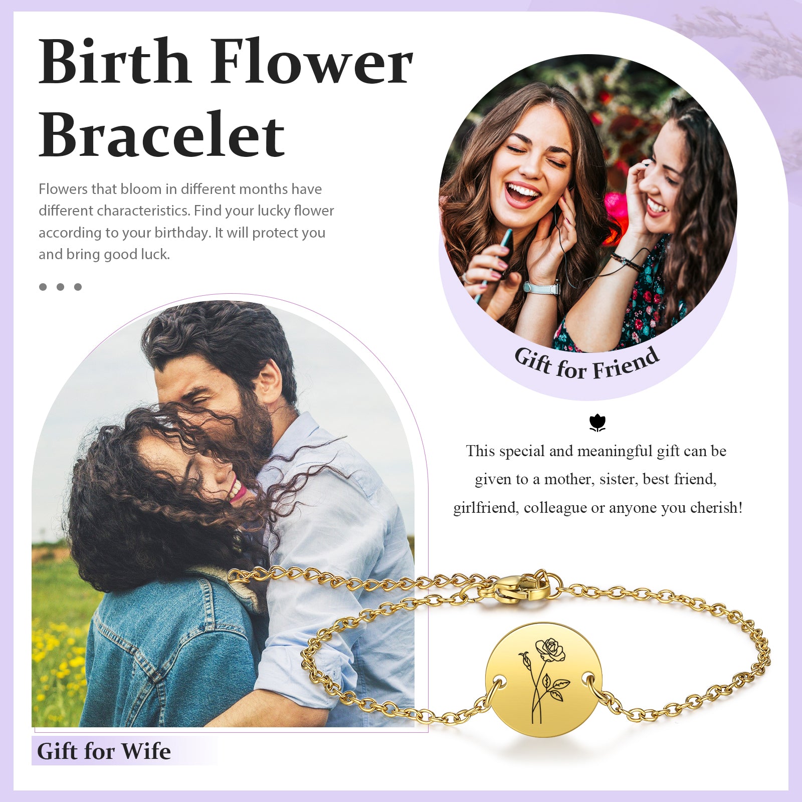 Custom Birthflower Bracelet