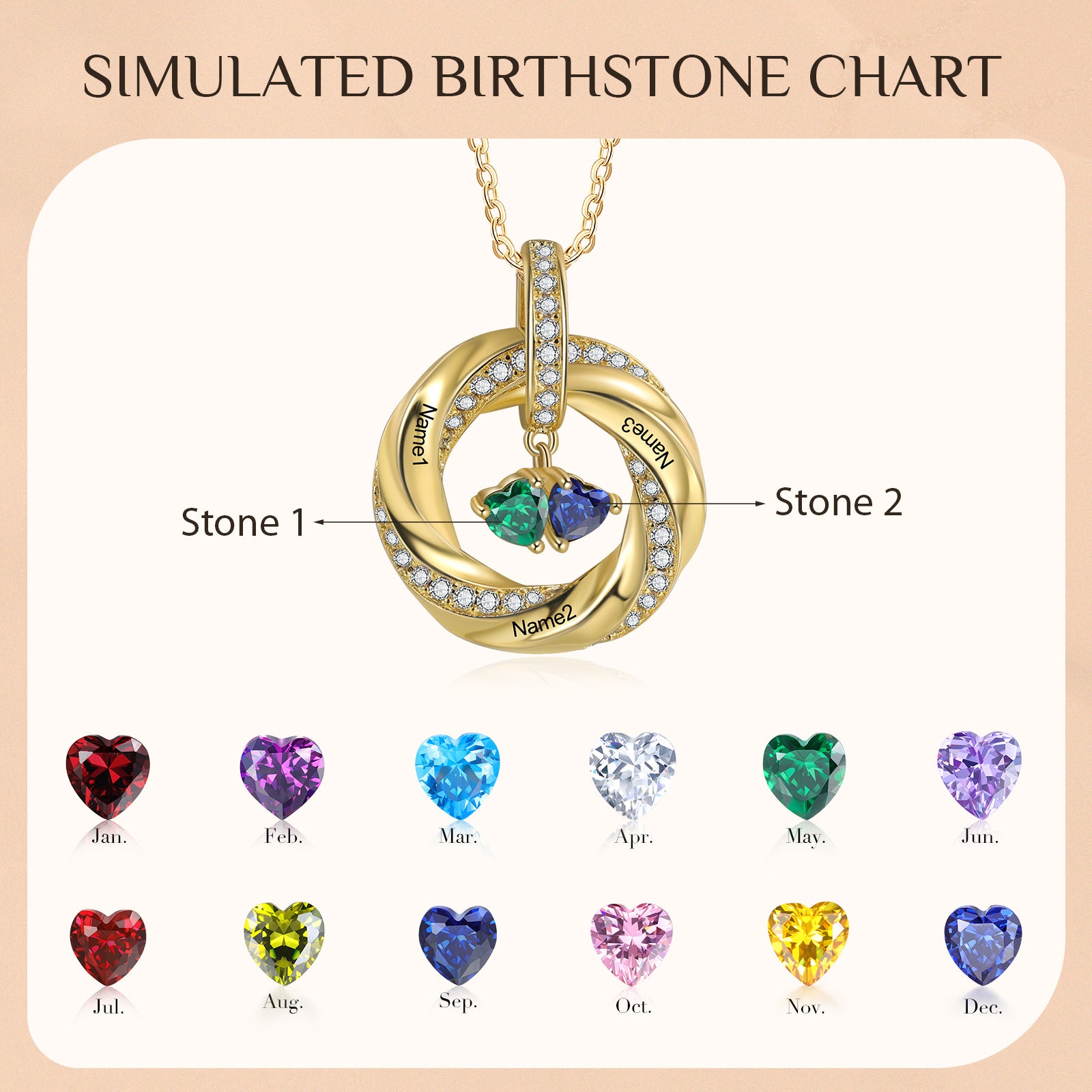 Custom Birthstone Necklace