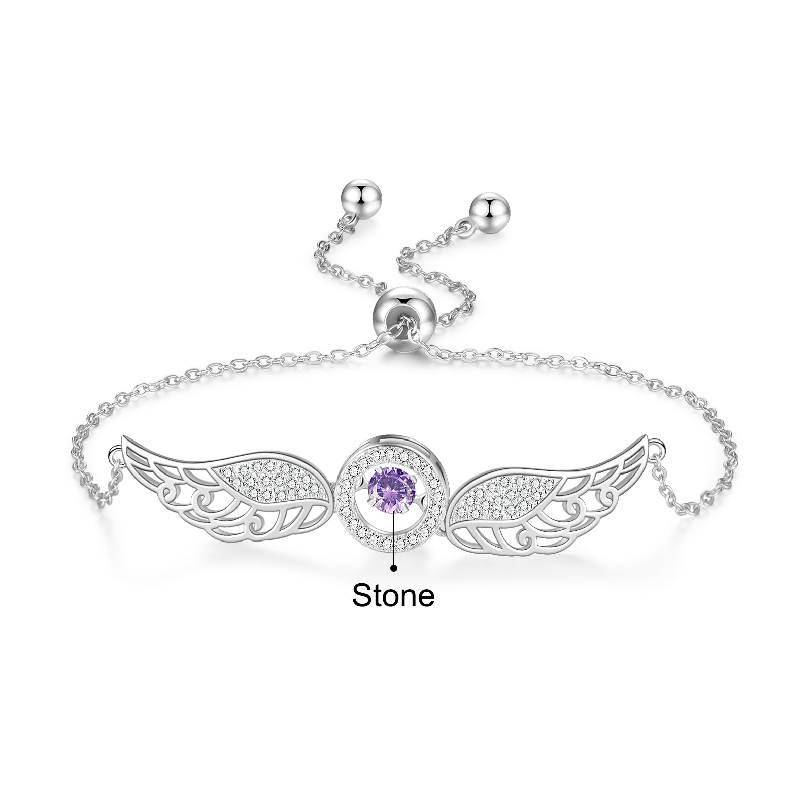 Custom Angel Wing Bracelet