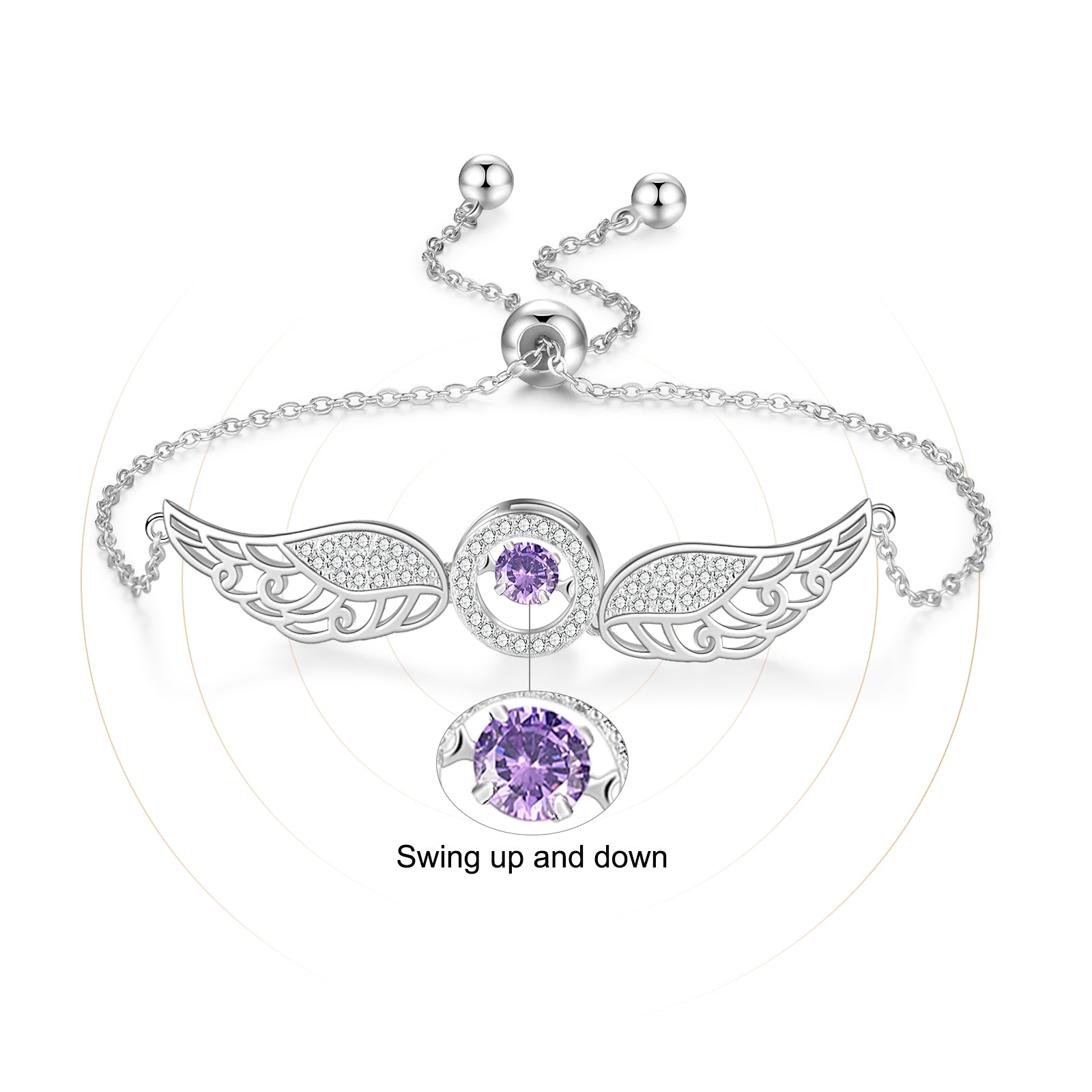 Custom Angel Wing Bracelet