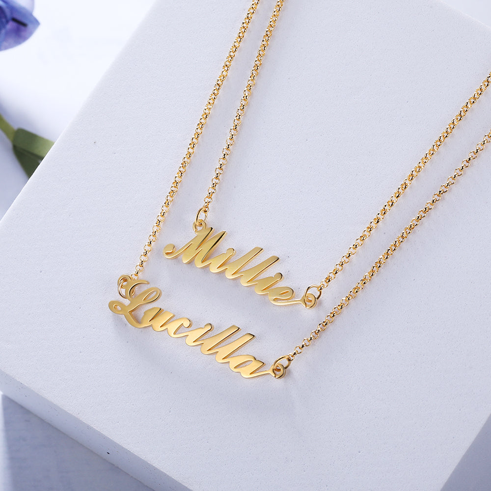 925 Sterling Silver Personalized Name Necklace