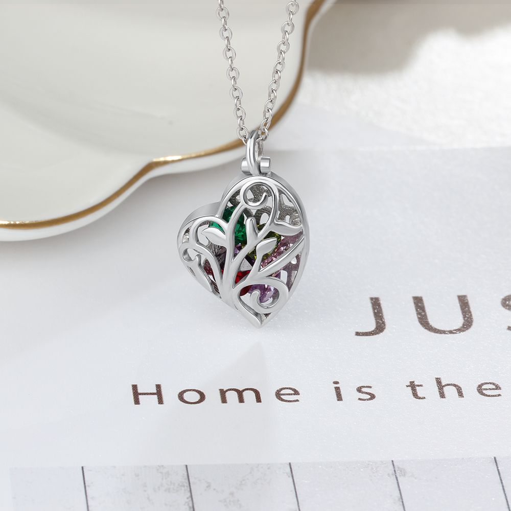 Fashion 925 Silver Birthstone Necklace