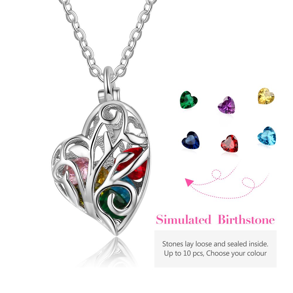 Fashion 925 Silver Birthstone Necklace