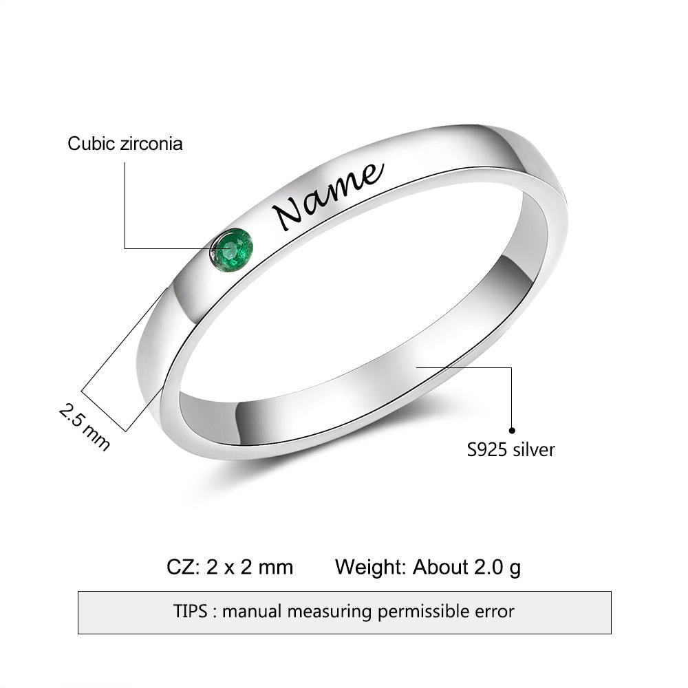 Custom Rhodium Plated CZ Ring